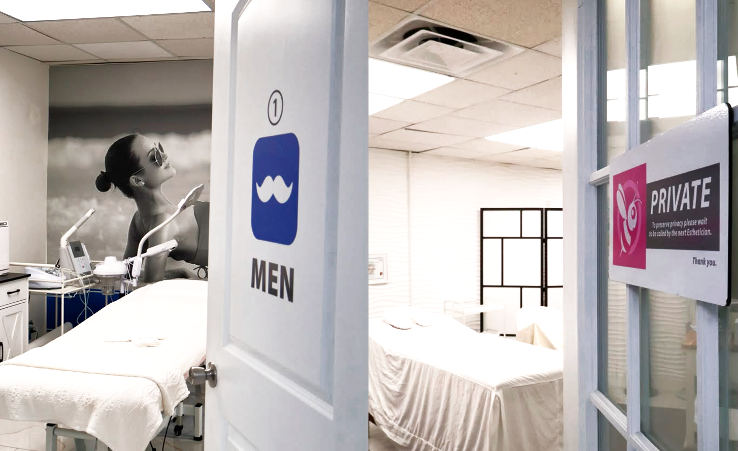 Men's waxing room